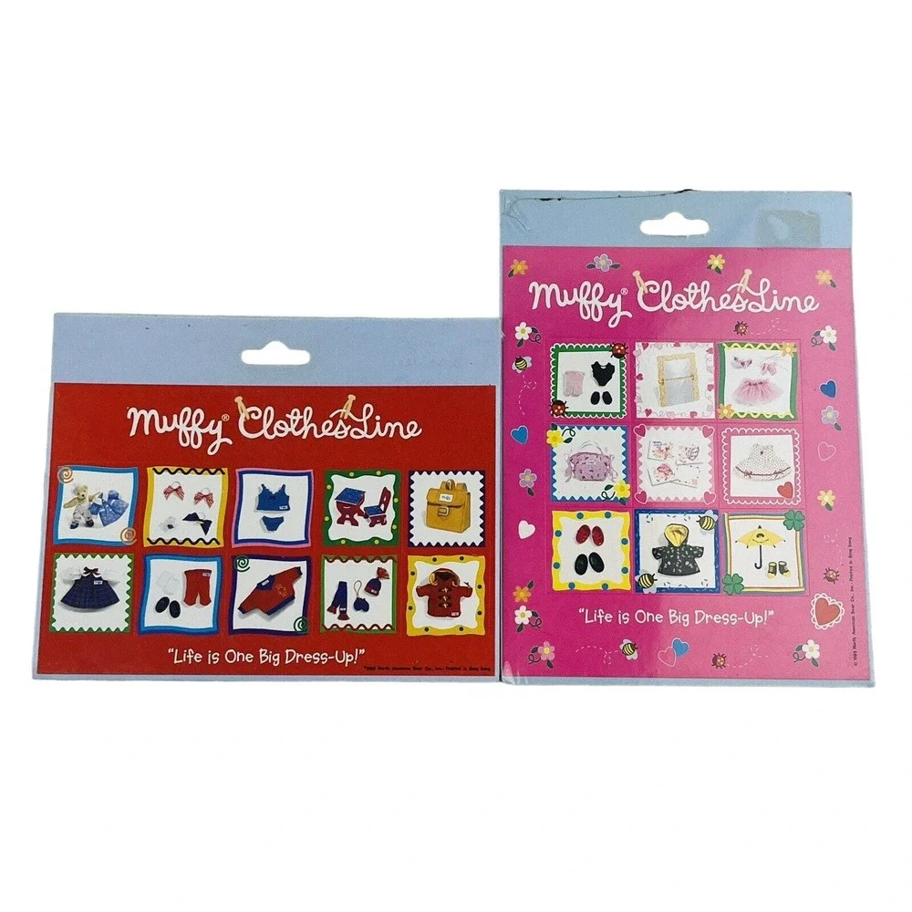 Muffy Vanderbear Clothesline Sticker Lot of 2 Packs 1999 2000‎